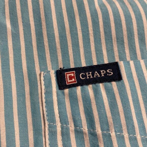 CHAPS Striped Preppy Button Down Shirt - Picture 3 of 7